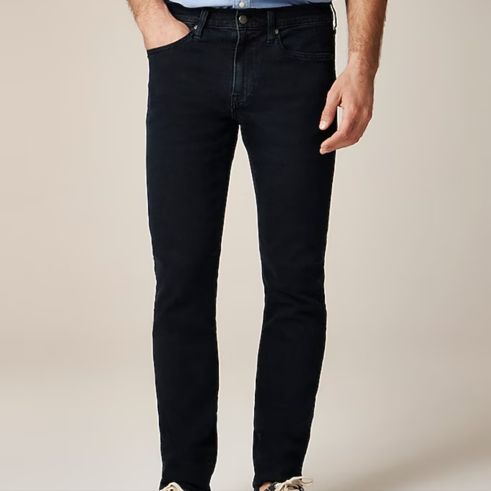 J. Crew 484 Jeans Slim Fit Deep Lake Wash  K9617 Tapered Stretch Sz 33(35) X 33"